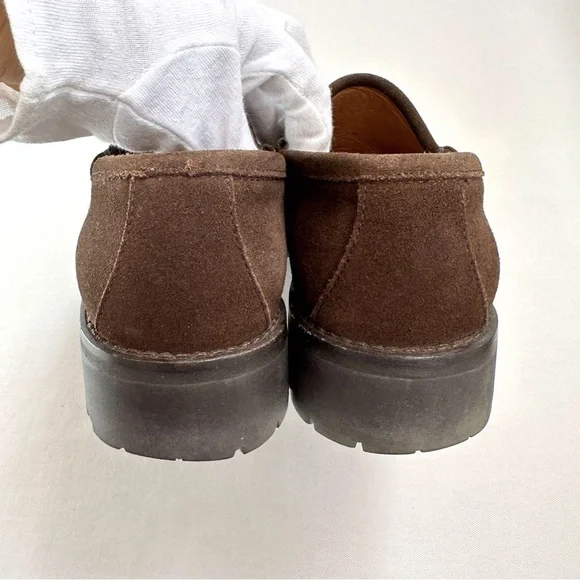 Gucci Brown Suede Horsebit Loafers - Picture 7 of 12